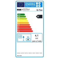 Rais Q-Tee Wood Burning Stove - Wall Hung