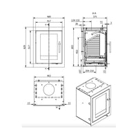 Rais Q-Tee Wood Burning Stove - Wall Hung