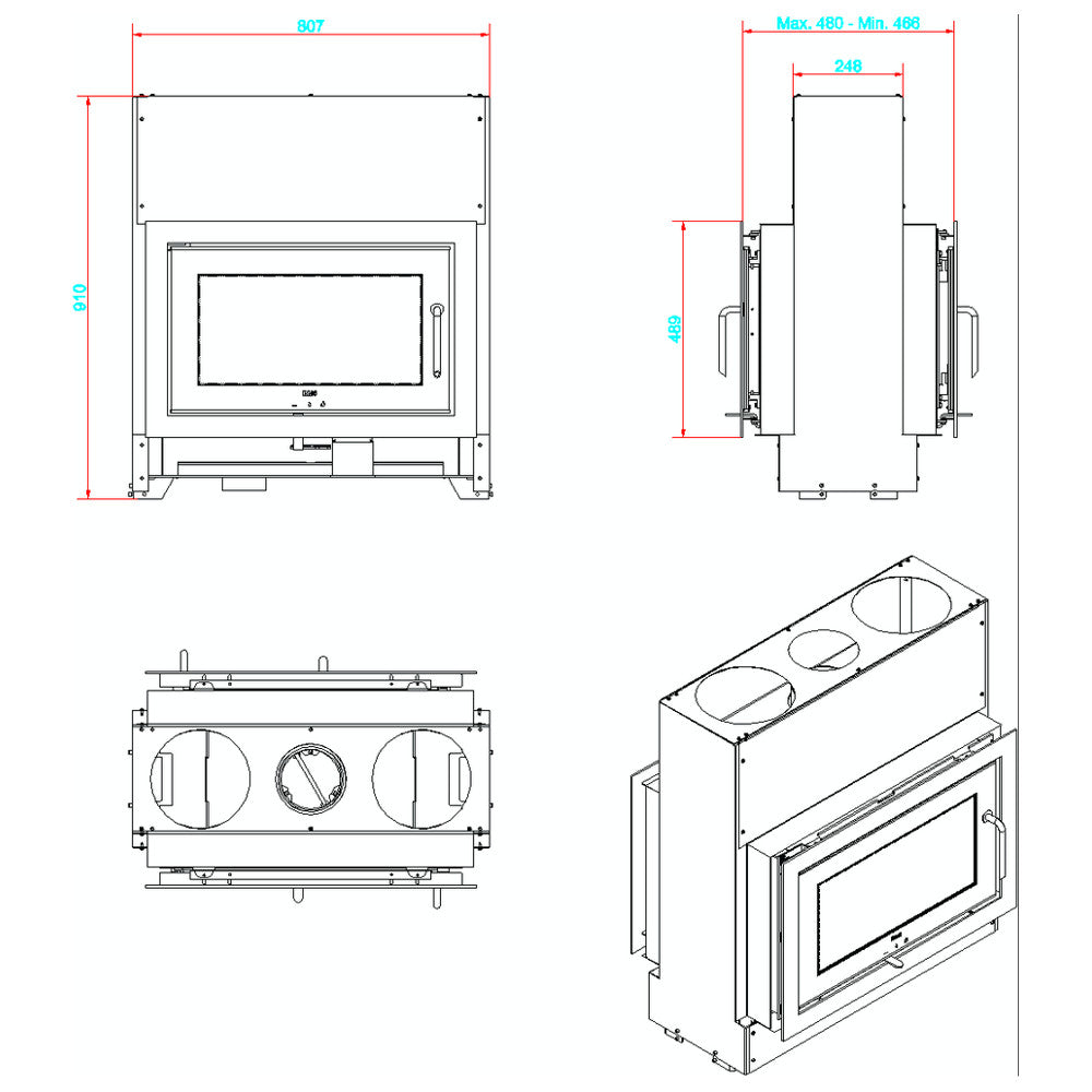 Rais 2:1 Double Sided Burning Stove