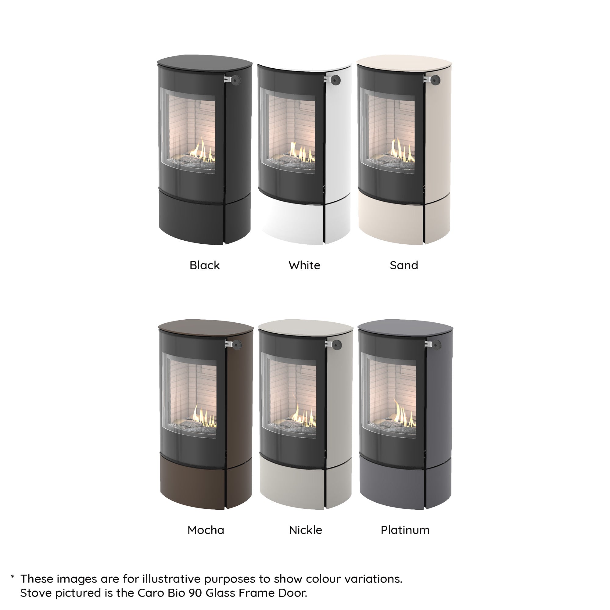 Rais Caro 90 Bio Stove - Classic Steel Framed Door