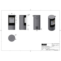 Rais Viva L 100 Bio Stove - Classic Steel Framed Door