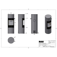 Rais Viva L 140 Bio Stove - Classic Steel Framed Door