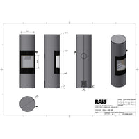 Rais Viva L 160 Bio Stove - Classic Steel Framed Door