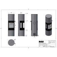 Rais Viva L 160 Bio Stove - Classic Steel Framed Door