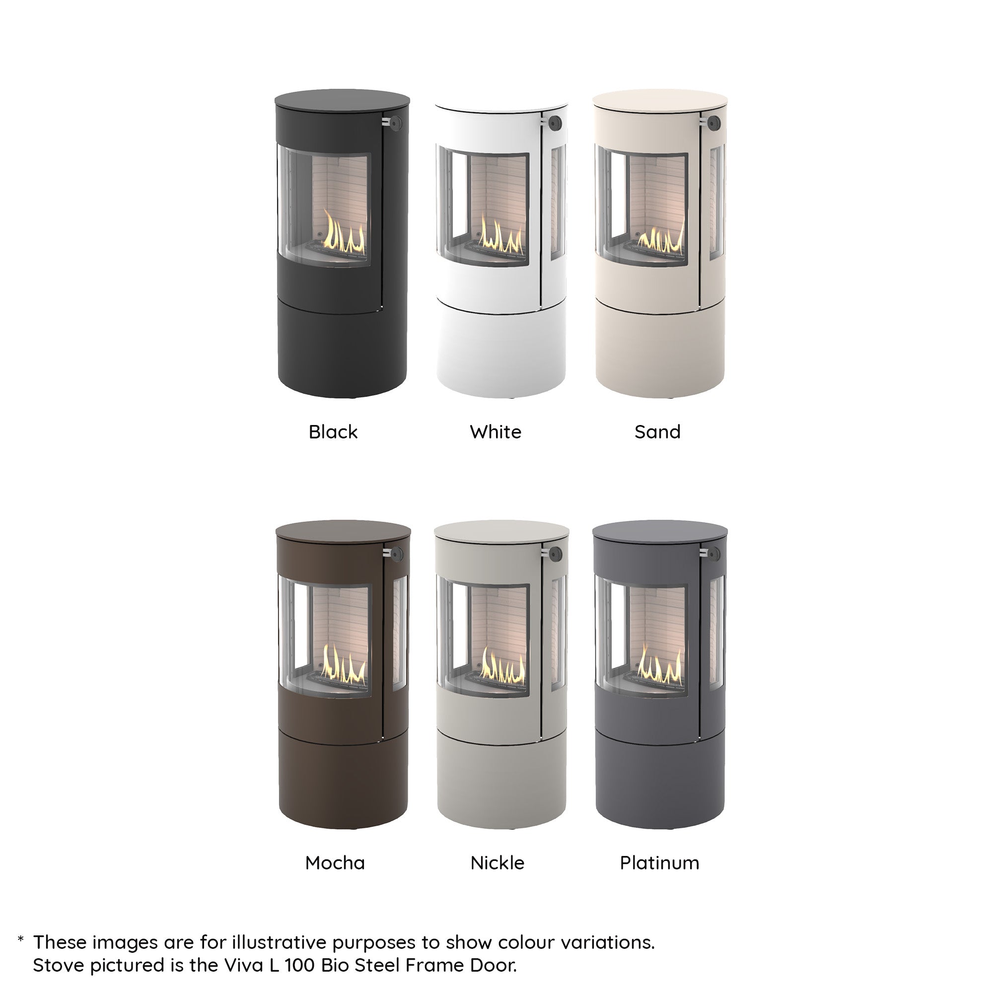 Rais Viva L 100 Bio Stove - Classic Steel Framed Door