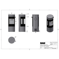 Rais Viva L 120 Bio Stove - Classic Steel Framed Door