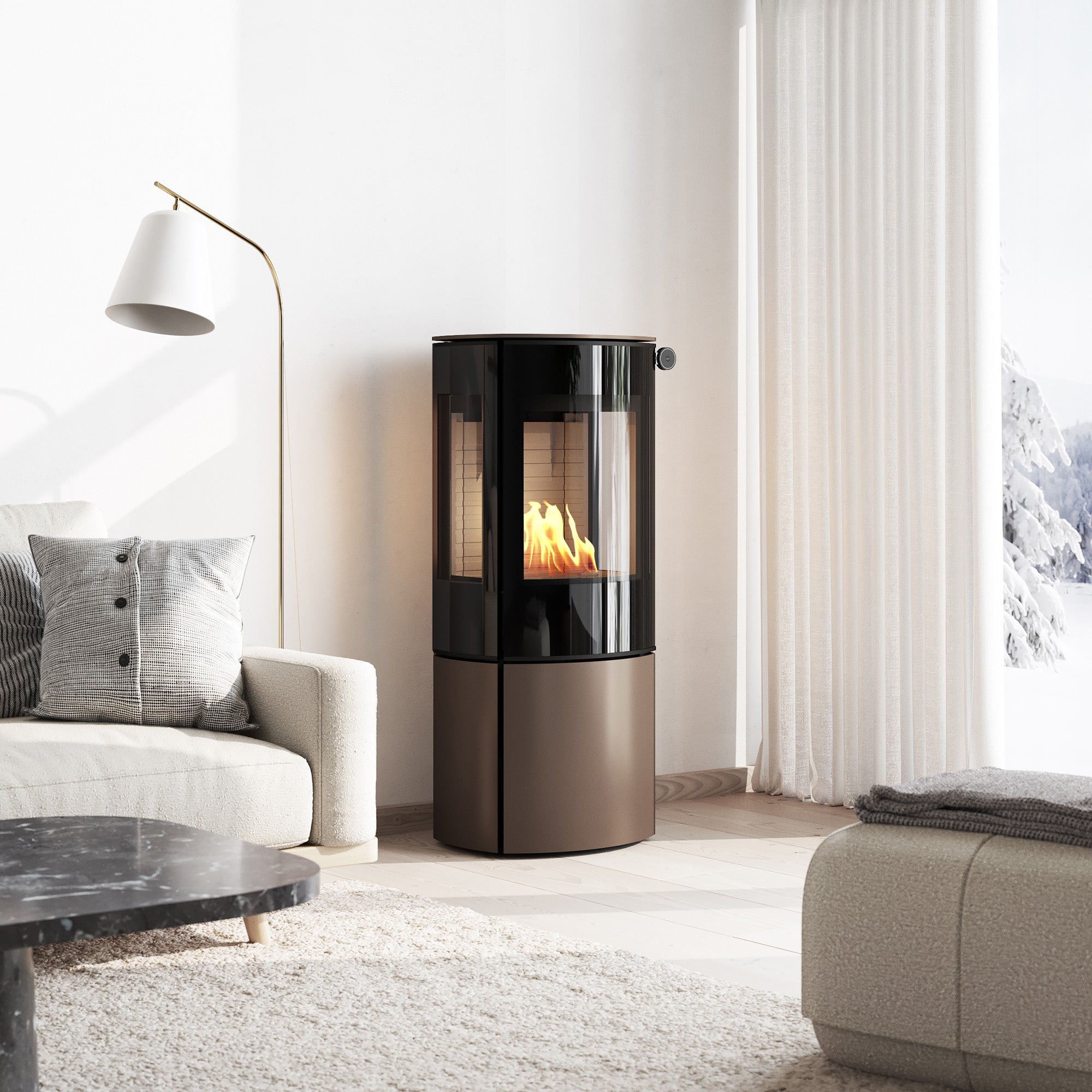 Rais Caro 110 Bio Stove - Glass Door