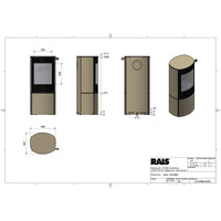 Rais Caro 110 Bio Stove - Classic Steel Framed Door
