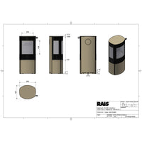 Rais Caro 110 Bio Stove - Classic Steel Framed Door