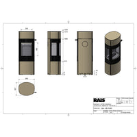 Rais Caro 130 Bio Stove - Glass Door