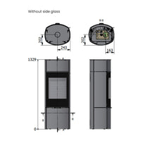 Rais Caro 130 Wood Burning Stove - Glass Door