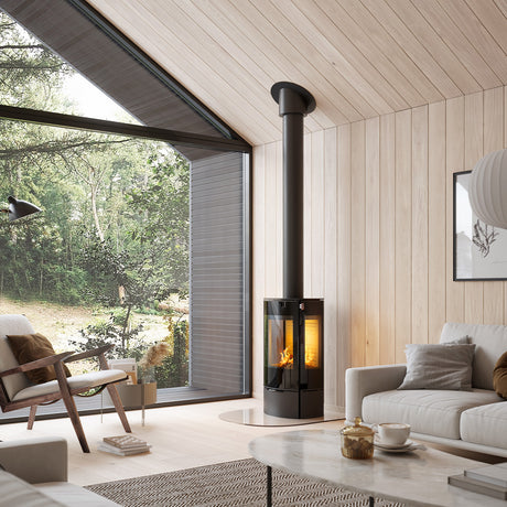 Rais Caro 90 Wood Burning Stove - Glass Door