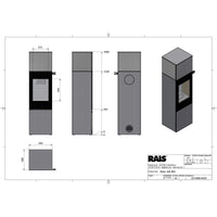 Rais Nexo 160 Bio Stove - Glass Door