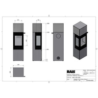 Rais Nexo 160 Bio Stove - Glass Door