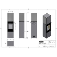 Rais Nexo 185 Bio Stove - Glass Door