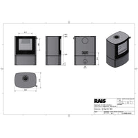 Rais Q-TEE 2 C Bio Stove - Glass Door