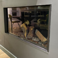 Gazco Reflex 105 Gas Inset Fire with Edge Kit and Black Glass Lining - Ex Display