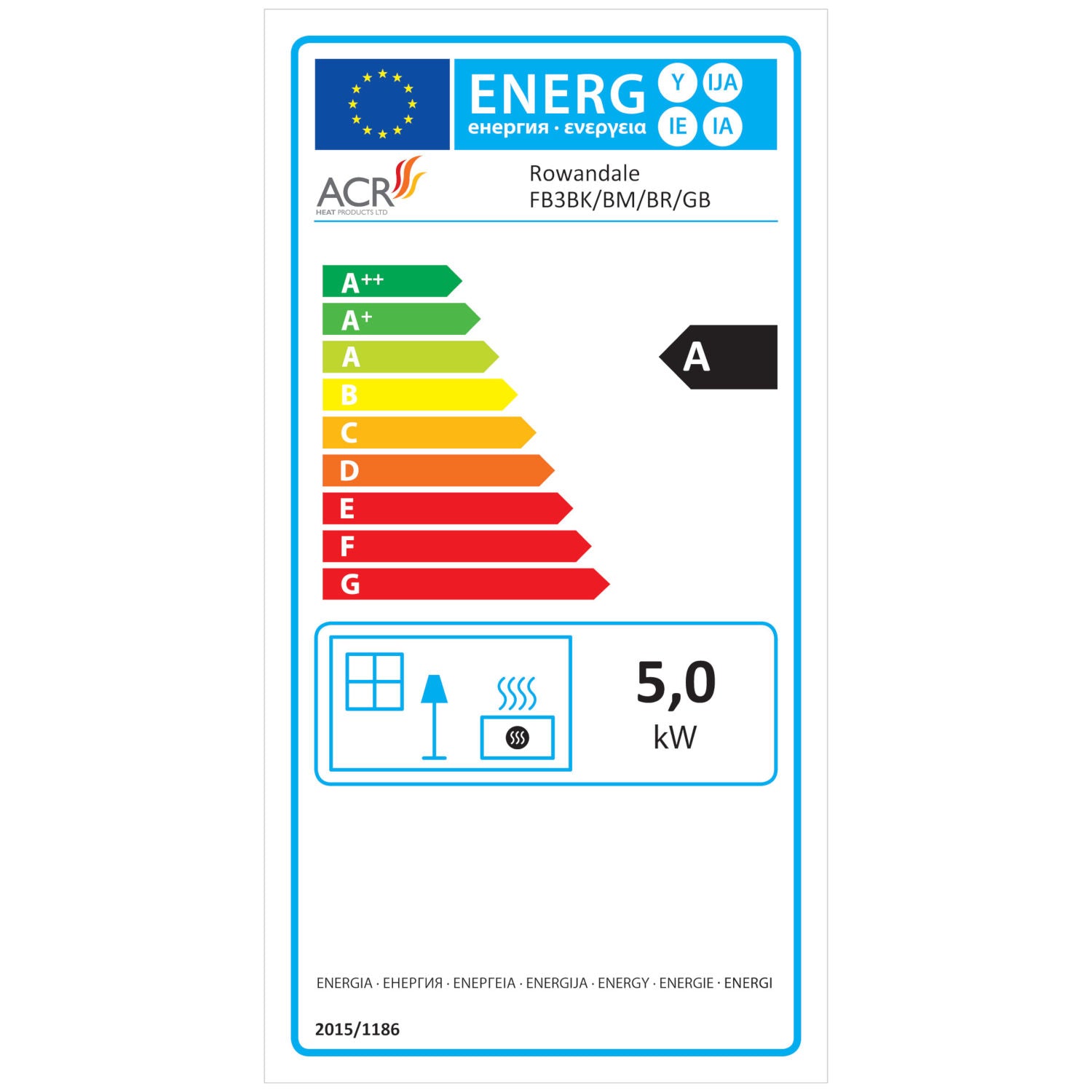 ACR Rowandale 5kW Multi fuel Stove - EcoDesign Ready