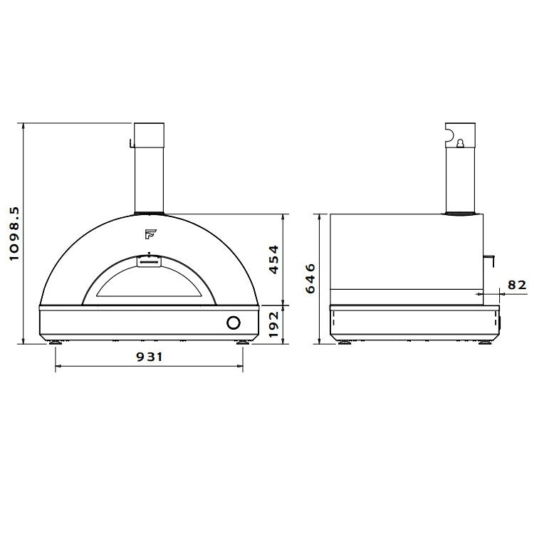 Fontana Riviera Build in Wood Fired Pizza Oven