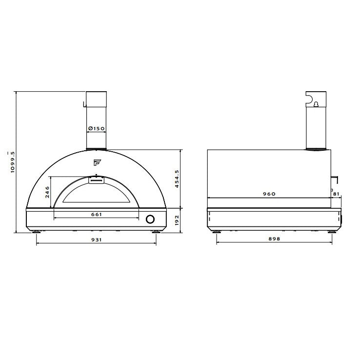 Fontana Bellagio Build in Wood Fired Pizza Oven