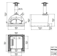 Fontana Margherita Wood Fired Pizza Oven Including Trolley