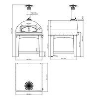 Fontana Marinara Wood Fired Pizza Oven with Trolley