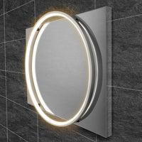 HIB Solas LED Illuminated Bathroom Mirror - With Heated Pads and Adjustable LED Temperature