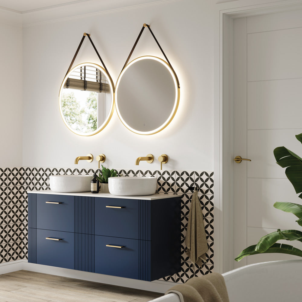 HIB Solstice LED Illuminated Bathroom Mirror - With Heated Pad and Adjustable LED Temperature