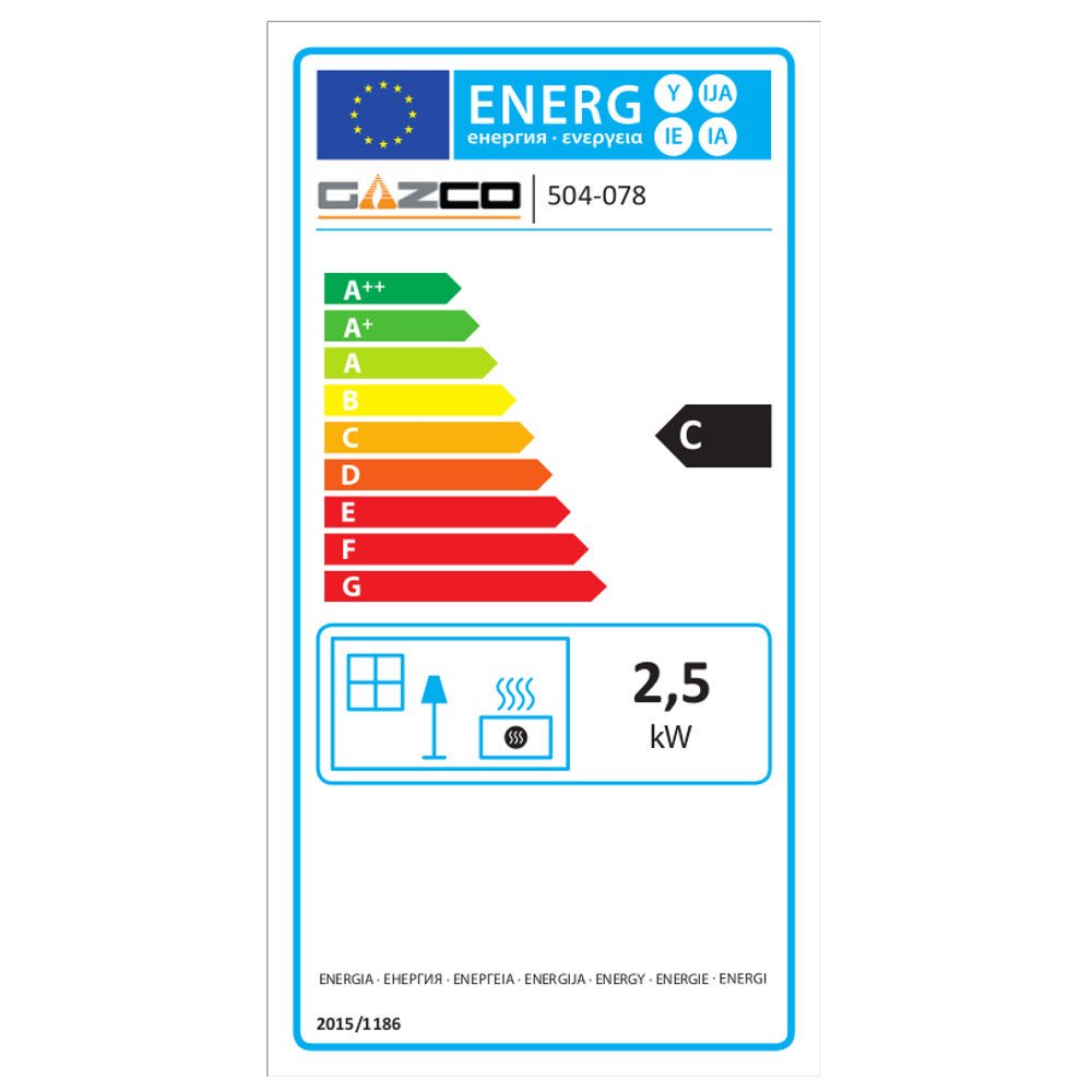 Gazco Small Stockton2 Gas Stove - Balanced Flue - Natural Gas