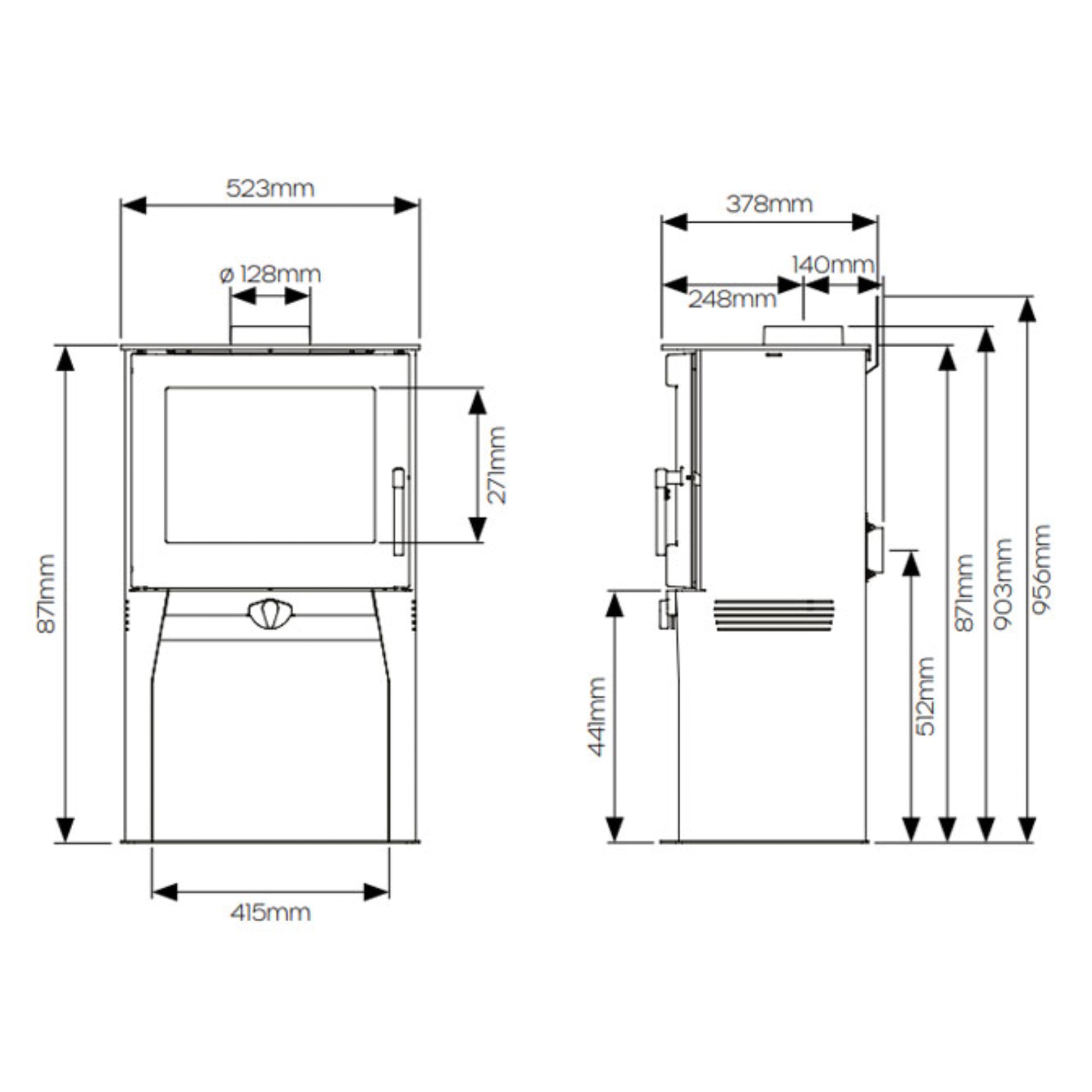Stovax Futura 5 Highline Wood Burning / Multi Fuel Stove - Showroom Exclusive