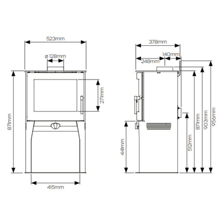 Stovax Futura 5 Highline Wood Burning / Multi Fuel Stove - Showroom Exclusive