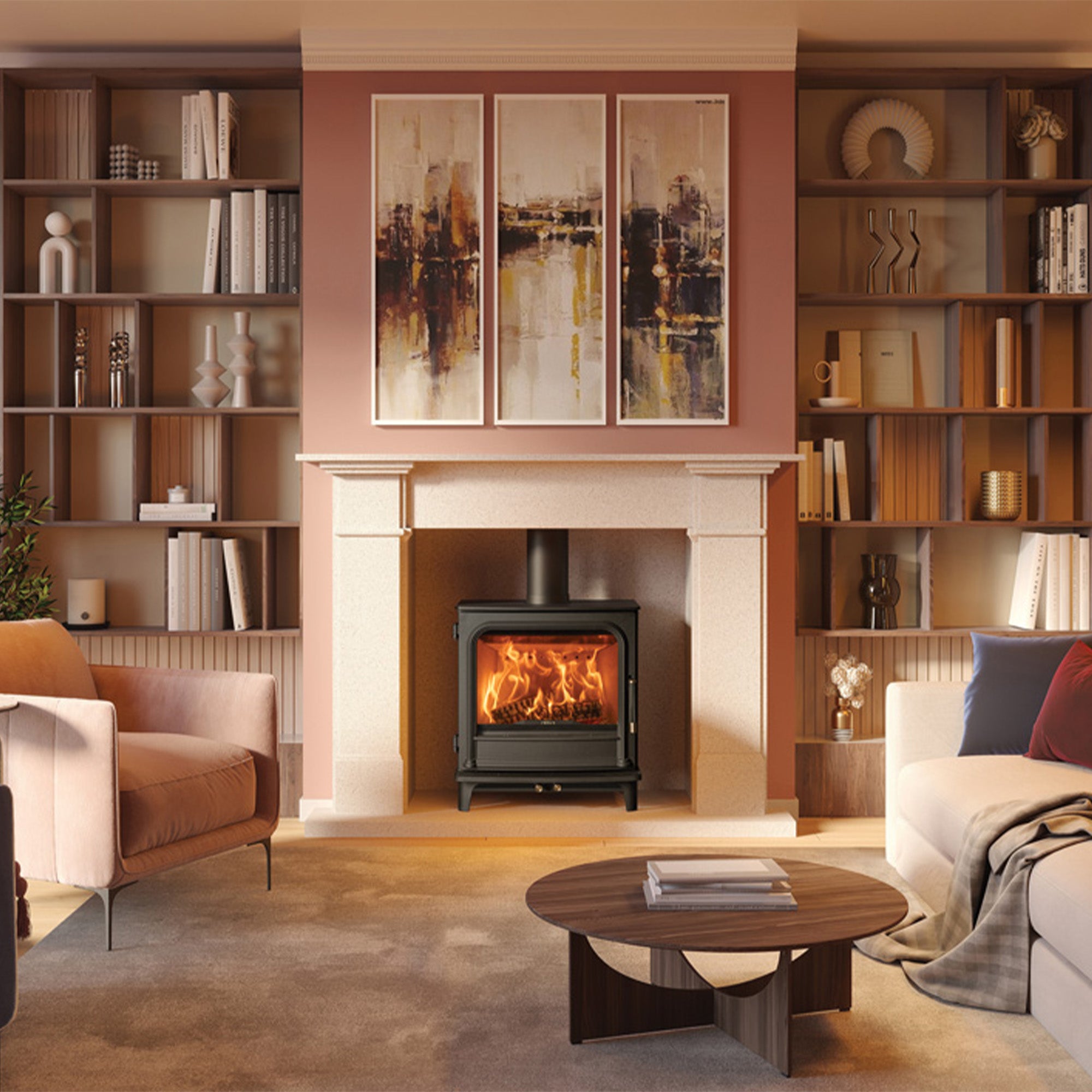 Stovax Onyx Athos 5 Wide Wood Burning Stove - Showroom Exclusive