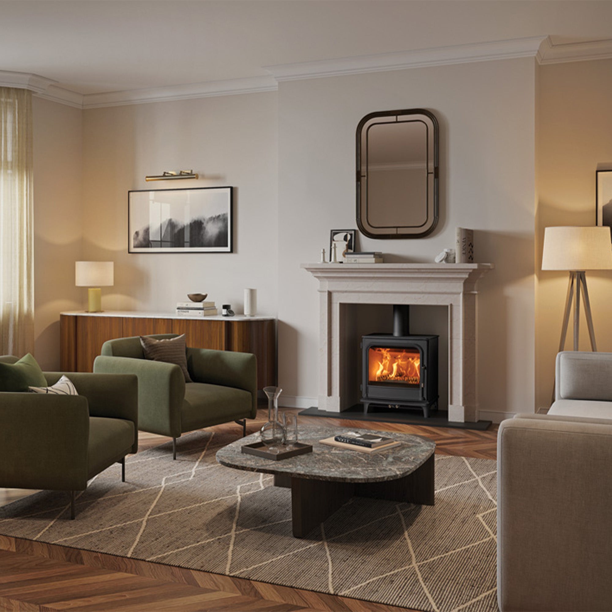 Stovax Onyx Athos 5 Wide Wood Burning Stove - Showroom Exclusive