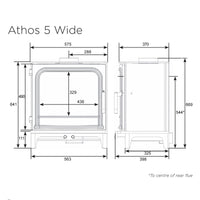 Stovax Onyx Athos 5 Wide Wood Burning Stove - Showroom Exclusive