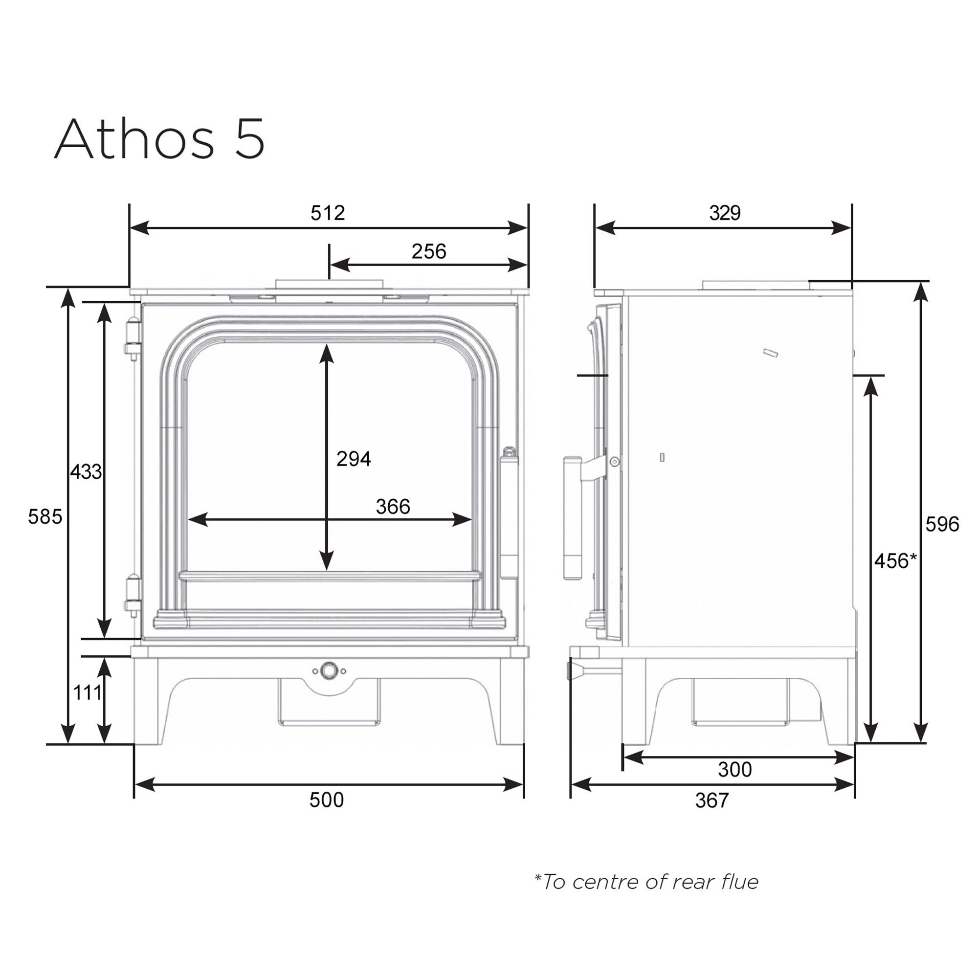 Stovax Onyx Athos 5 Wood Burning Stove - Showroom Exclusive