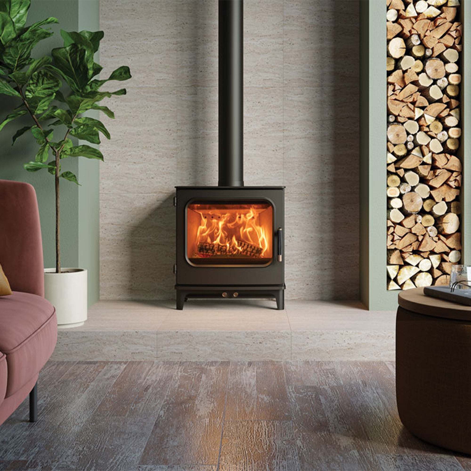 Stovax Onyx Olypus 5 Wide Multi Fuel Stove - Showroom Exclusive