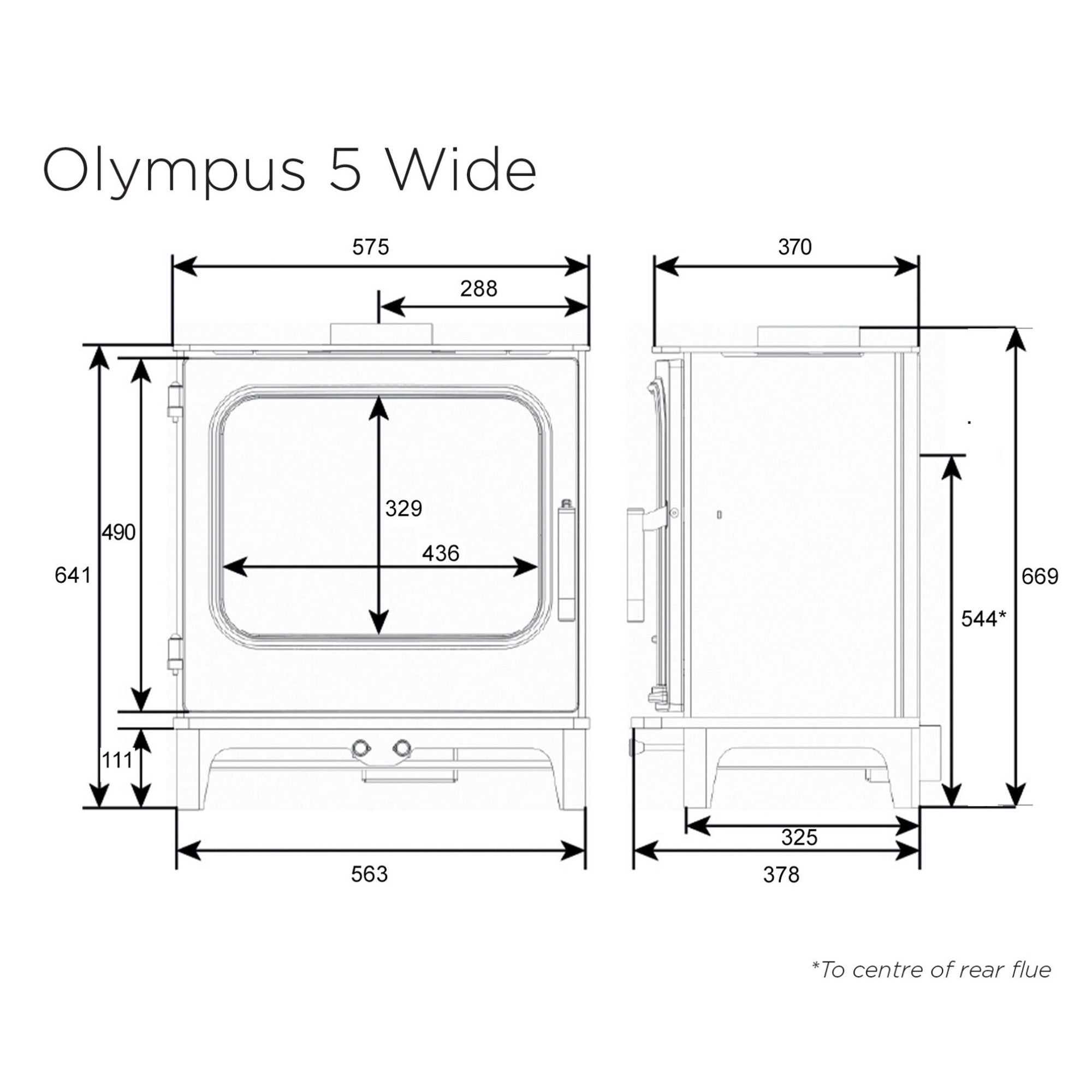 Stovax Onyx Olypus 5 Wide Multi Fuel Stove - Showroom Exclusive