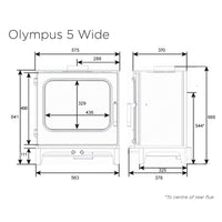 Stovax Onyx Olypus 5 Wide Multi Fuel Stove - Showroom Exclusive
