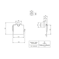 Villeroy & Boch Elements Tender Toilet Roll Holder with Cover - Available In Various Colours