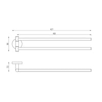 Villeroy & Boch Elements Tender Double-Arm Towel Holder - Available In Various Colours