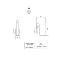 Villeroy & Boch Elements Striking Spare Toilet Roll Holder - Available In Various Colours