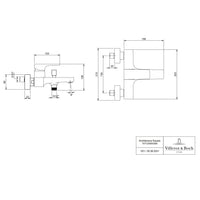 Villeroy & Boch Architectura Square Single-Lever Bath & Shower Mixer - Available in Various Colours