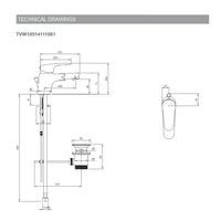 Villeroy & Boch O.novo Start Basin Mixer Mini Single Lever - With Pop-Up Waste