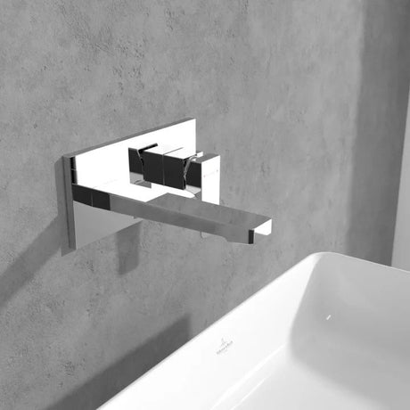 Villeroy & Boch Architectura Square Single Lever Basin Mixer Wall Mounted - Available in Various Colours