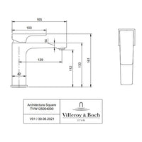 Villeroy & Boch Architectura Square Single-Lever Basin Mixer - Available in Various Colours