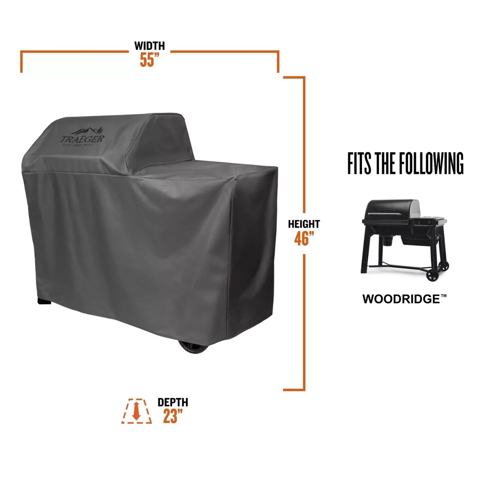 Traeger Woodridge Wood Pellet Grill Smoker BBQ Cover