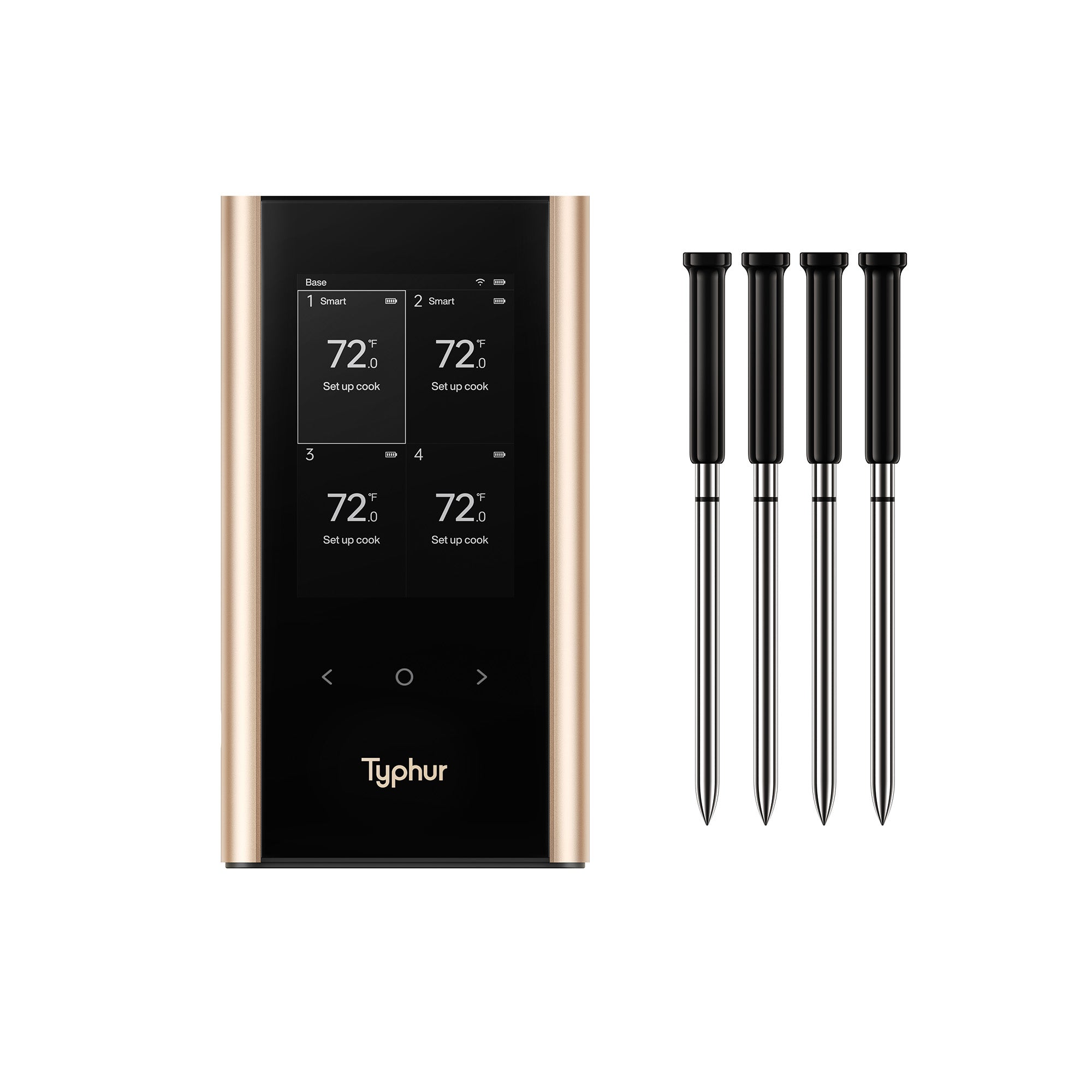 Typhur Sync Gold Quad Wireless Thermometer with 4 Probes