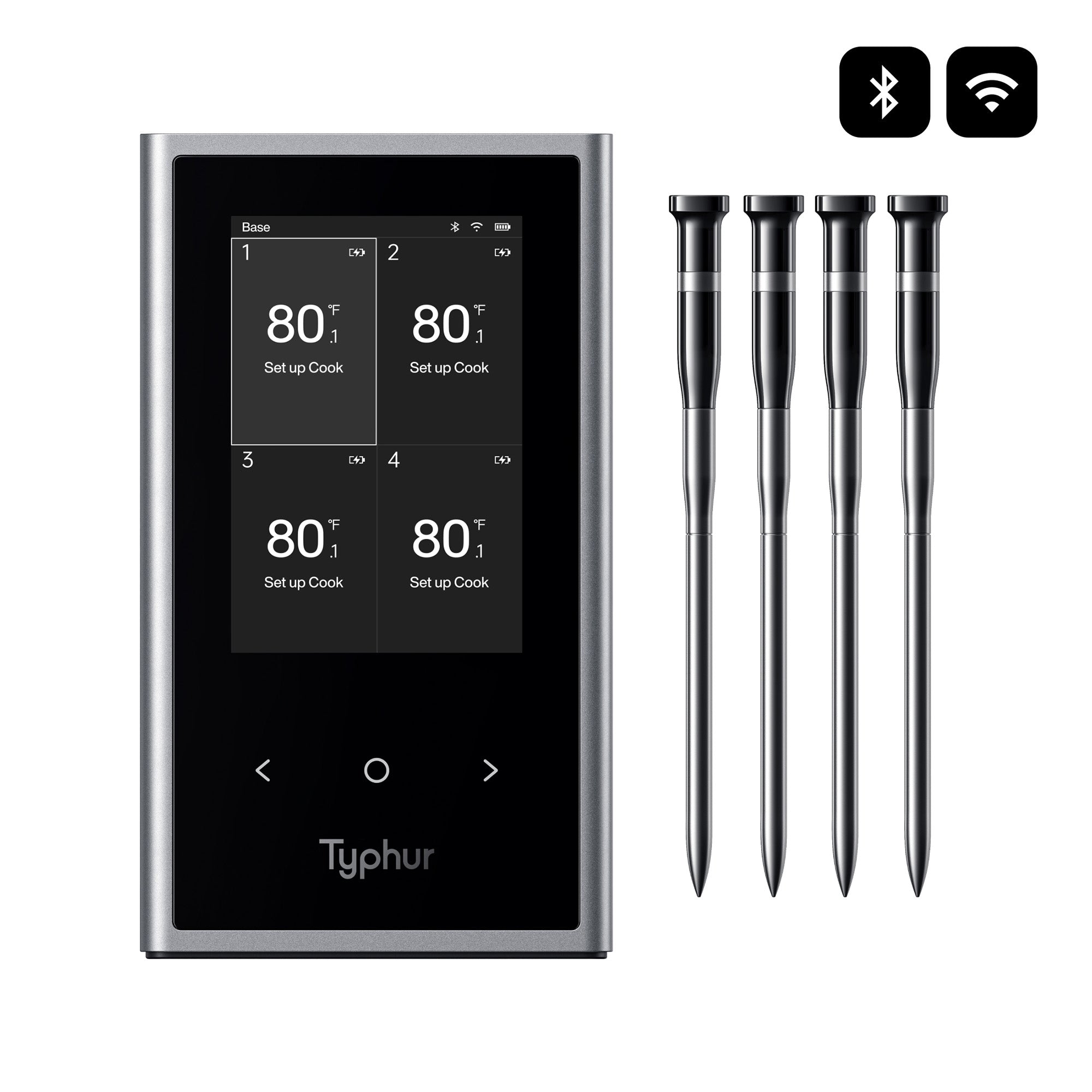 Typhur Sync Quad Wireless Thermometer with 4 Probes