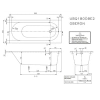 Villeroy & Boch Oberon Rectangular Solo Bath - Available in 4 Sizes