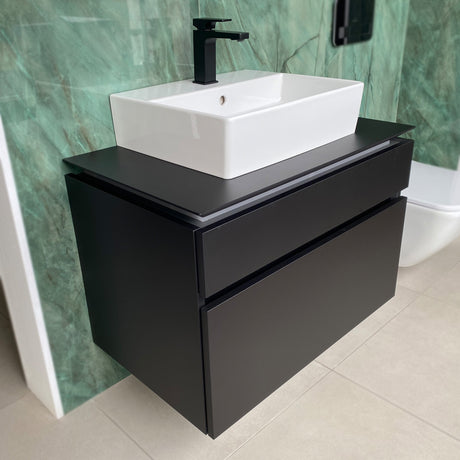 Villeroy & Boch Legato Vanity Unit in Volcano Black with Memento Sit on Basin - Ex Display